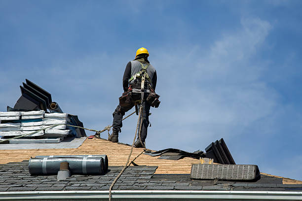 Professional Gutter Installation technician working in Gwynneville, IN
